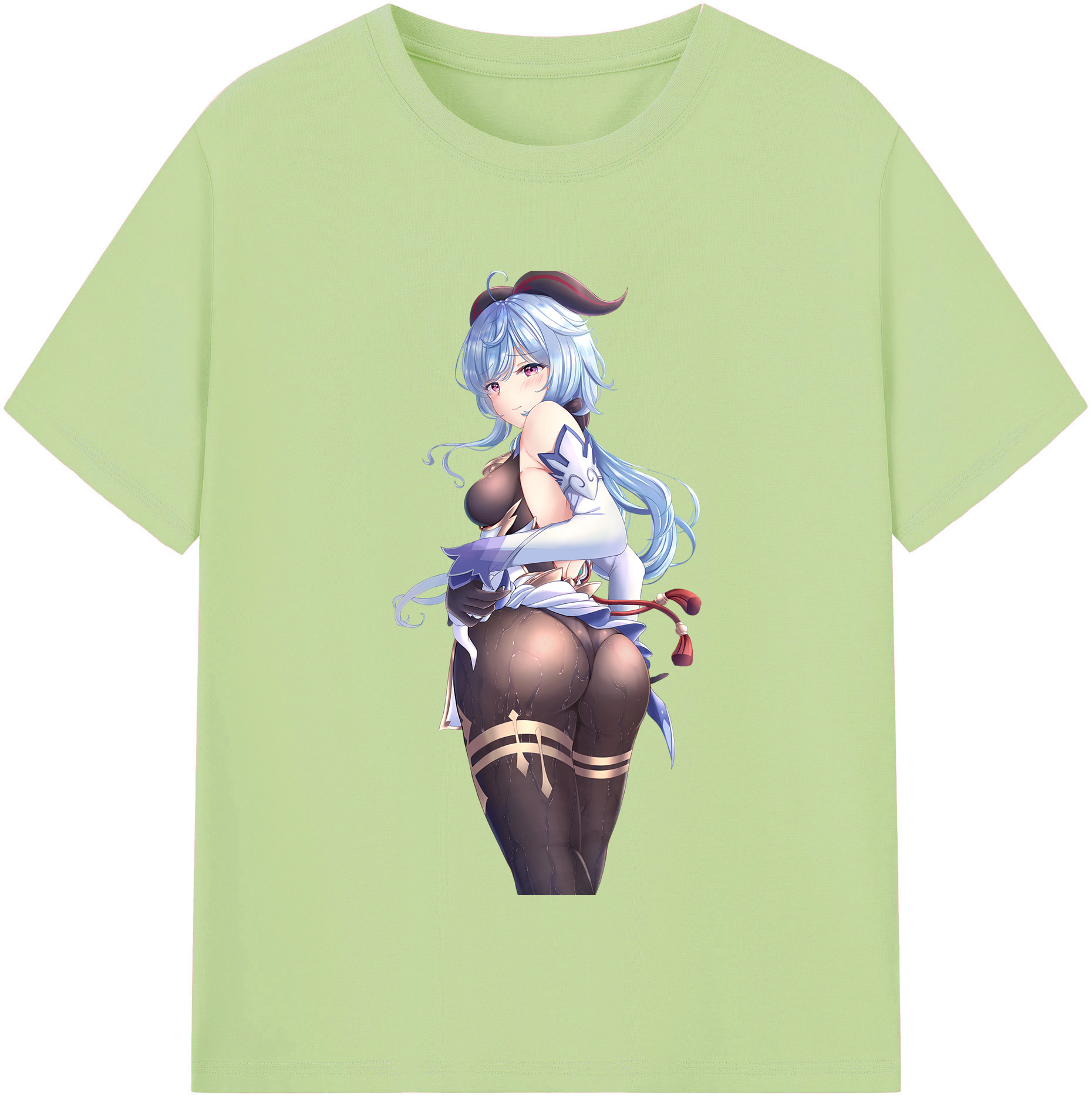 げんし神 甘雨 かんう genshin Ganyu 綿100％半袖Tシャツ（フロントプリント）